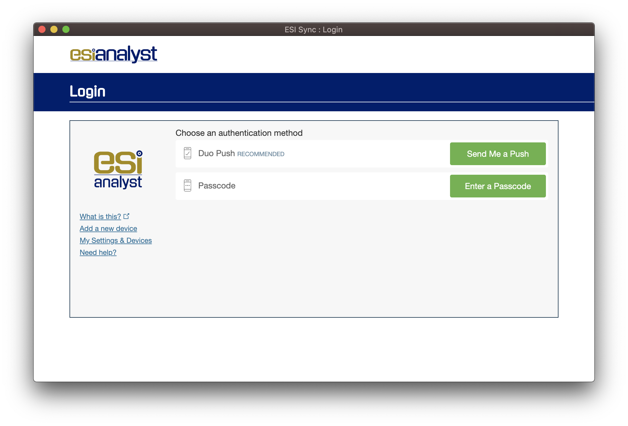 How to Login to ESI Sync
